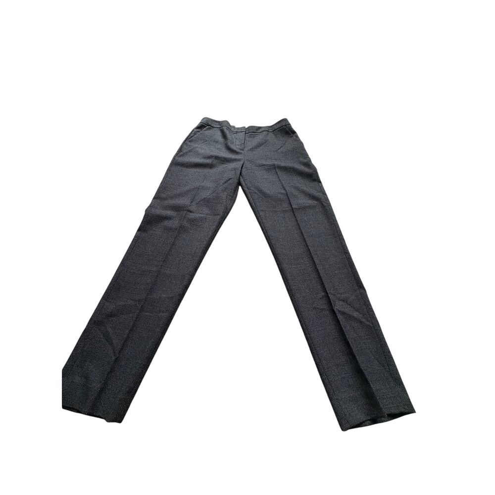 Hobbs London Tailored Gray Houndstooth Trousers - Size 8 $270